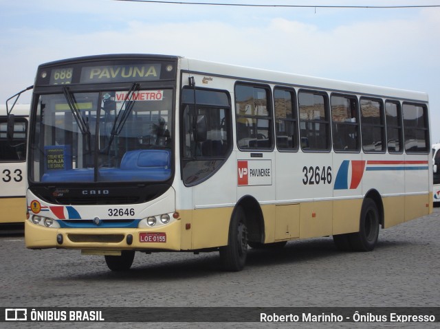 Viação Pavunense 32646 na cidade de Rio de Janeiro, Rio de Janeiro, Brasil, por Roberto Marinho - Ônibus Expresso. ID da foto: 10977589.