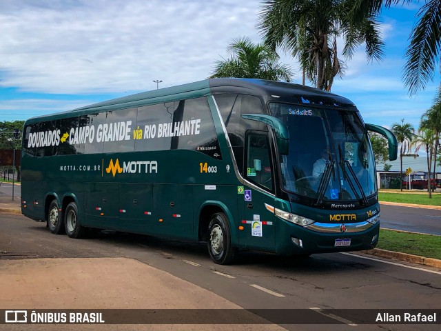 Viação Motta 14003 na cidade de Campo Grande, Mato Grosso do Sul, Brasil, por Allan Rafael. ID da foto: 10978473.