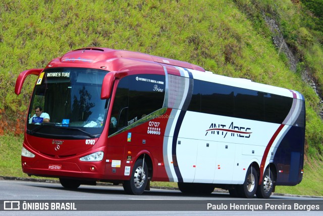 Antares Transportes e Turismo 0707 na cidade de Piraí, Rio de Janeiro, Brasil, por Paulo Henrique Pereira Borges. ID da foto: 10981114.