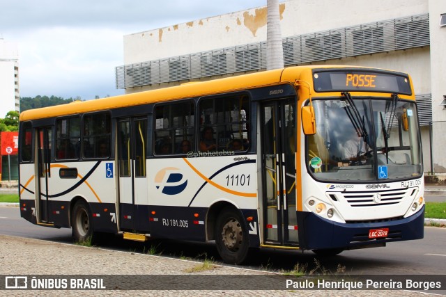 Viação Progresso 11101 na cidade de Três Rios, Rio de Janeiro, Brasil, por Paulo Henrique Pereira Borges. ID da foto: 10981087.