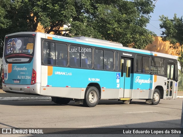 Auto Ônibus Fagundes RJ 101.294 na cidade de Niterói, Rio de Janeiro, Brasil, por Luiz Eduardo Lopes da Silva. ID da foto: 10979518.