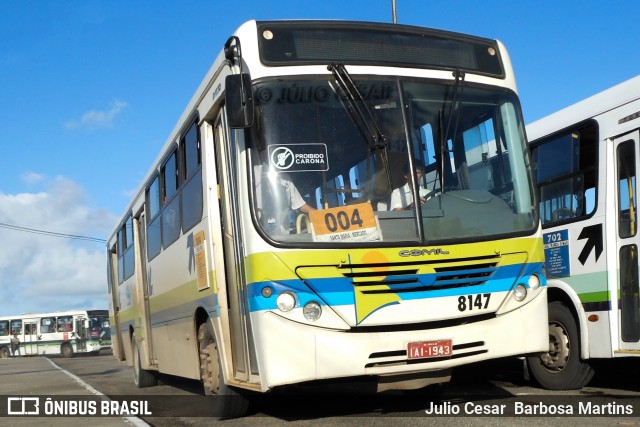 VCA - Viação Cidade de Aracaju 8147 na cidade de Aracaju, Sergipe, Brasil, por Julio Cesar  Barbosa Martins. ID da foto: 10980223.