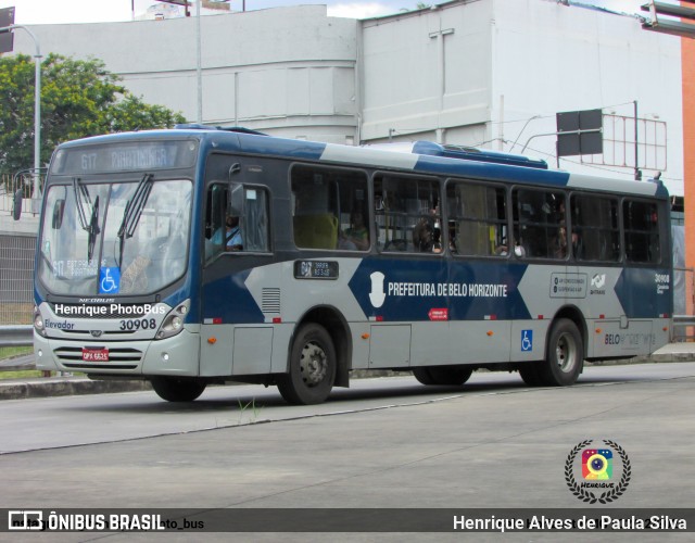 Milênio Transportes 30908 na cidade de Belo Horizonte, Minas Gerais, Brasil, por Henrique Alves de Paula Silva. ID da foto: 10979696.