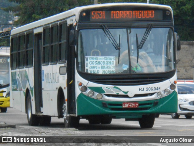 Viação Vila Rica RJ 206.046 na cidade de Nova Iguaçu, Rio de Janeiro, Brasil, por Augusto César. ID da foto: 10980297.