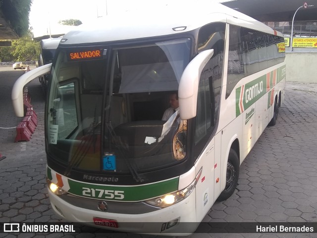 Empresa Gontijo de Transportes 21755 na cidade de Belo Horizonte, Minas Gerais, Brasil, por Hariel Bernades. ID da foto: 10981556.