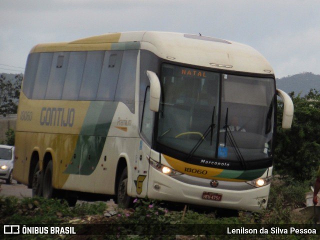 Empresa Gontijo de Transportes 18060 na cidade de Caruaru, Pernambuco, Brasil, por Lenilson da Silva Pessoa. Número da foto: #10980768.