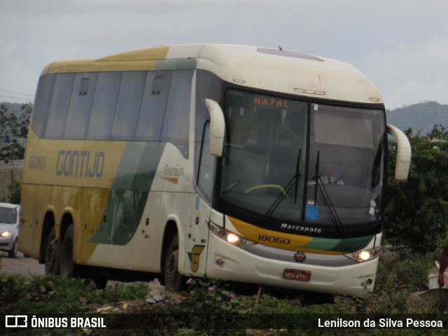 Empresa Gontijo de Transportes 18060 na cidade de Caruaru, Pernambuco, Brasil, por Lenilson da Silva Pessoa. ID da foto: 10980768.