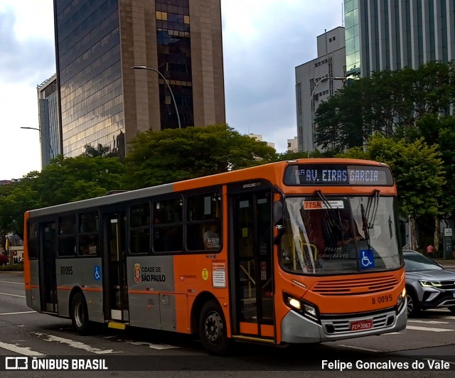 TRANSPPASS - Transporte de Passageiros 8 0095 na cidade de São Paulo, São Paulo, Brasil, por Felipe Goncalves do Vale. ID da foto: 10983328.