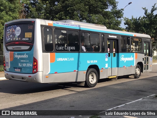 Auto Ônibus Fagundes RJ 101.014 na cidade de Niterói, Rio de Janeiro, Brasil, por Luiz Eduardo Lopes da Silva. ID da foto: 10983474.