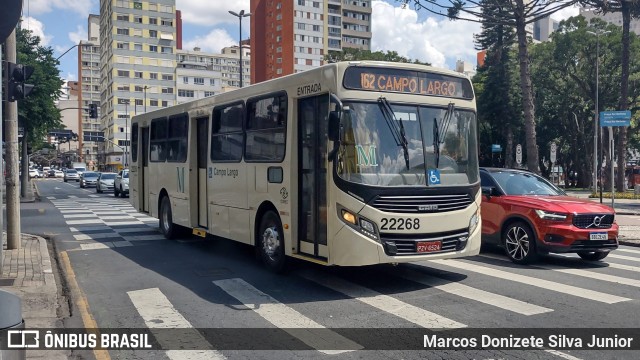 Empresa de Ônibus Campo Largo 22268 na cidade de Curitiba, Paraná, Brasil, por Marcos Donizete Silva Junior. ID da foto: 10983170.