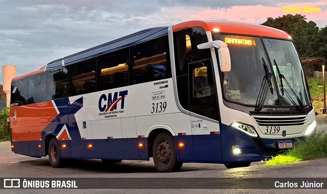 CMT - Consórcio Metropolitano Transportes 3139 na cidade de Cuiabá, Mato Grosso, Brasil, por Carlos Júnior. ID da foto: 10985759.