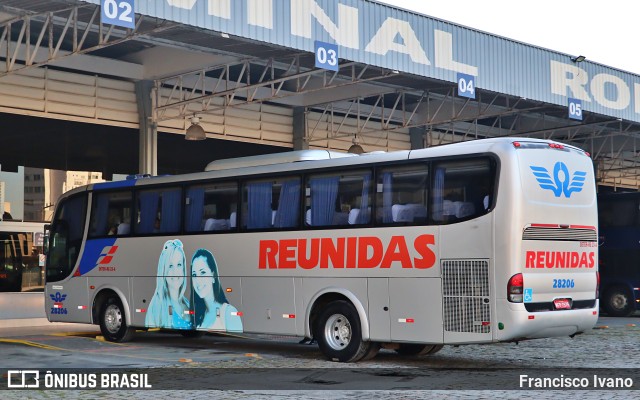 Reunidas Transportes Coletivos 28206 na cidade de Balneário Camboriú, Santa Catarina, Brasil, por Francisco Ivano. ID da foto: 10986488.