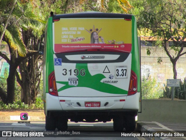 VB Transportes e Turismo 3196 na cidade de Campinas, São Paulo, Brasil, por Henrique Alves de Paula Silva. ID da foto: 10985335.