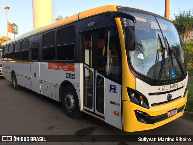 Viação Araguarina 3192 na cidade de Anápolis, Goiás, Brasil, por Sullyvan Martins Ribeiro. ID da foto: 10986632.