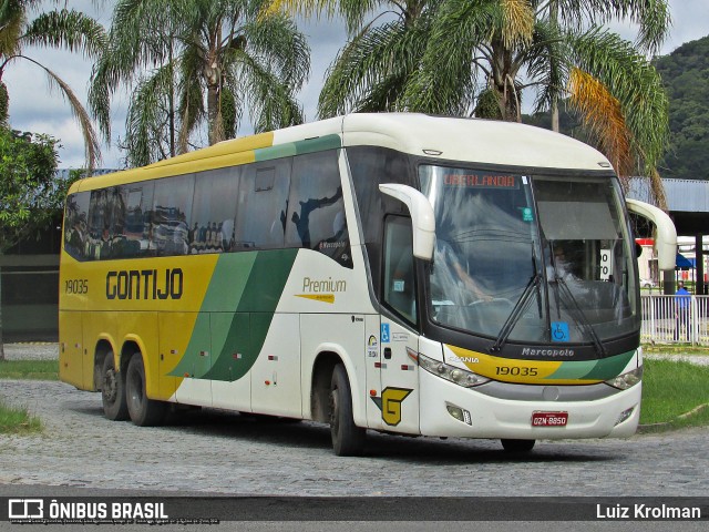 Empresa Gontijo de Transportes 19035 na cidade de Juiz de Fora, Minas Gerais, Brasil, por Luiz Krolman. Número da foto: #10984713.