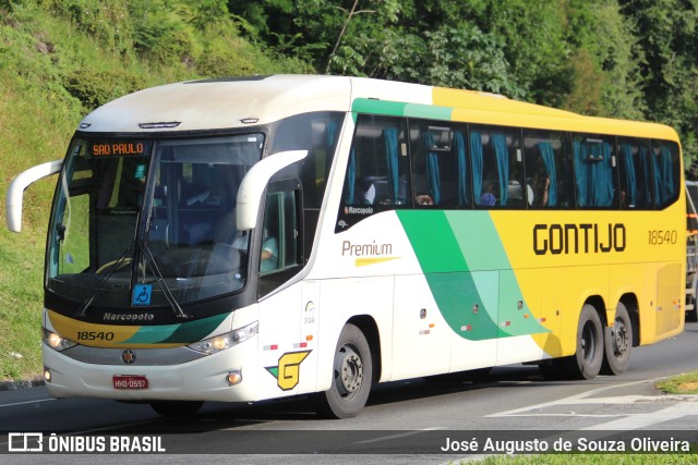 Empresa Gontijo de Transportes 18540 na cidade de Piraí, Rio de Janeiro, Brasil, por José Augusto de Souza Oliveira. ID da foto: 10985839.