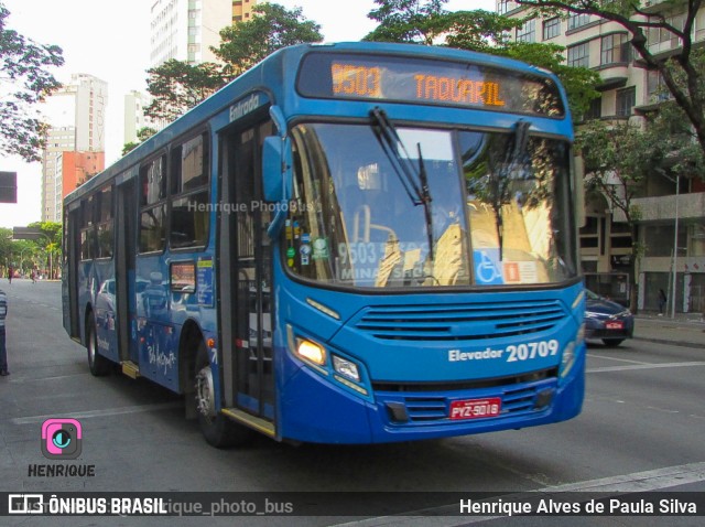 Viação Getúlio Vargas 20709 na cidade de Belo Horizonte, Minas Gerais, Brasil, por Henrique Alves de Paula Silva. Número da foto: #10984177.