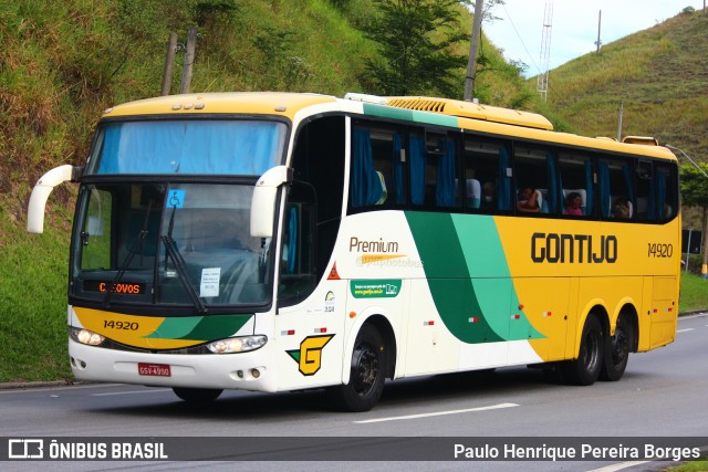 Empresa Gontijo de Transportes 14920 na cidade de Piraí, Rio de Janeiro, Brasil, por Paulo Henrique Pereira Borges. ID da foto: 10987614.