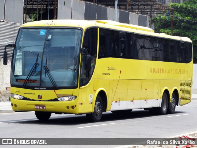 Viação Itapemirim 5701 na cidade de Rio de Janeiro, Rio de Janeiro, Brasil, por Rafael da Silva Xarão. ID da foto: 10989147.