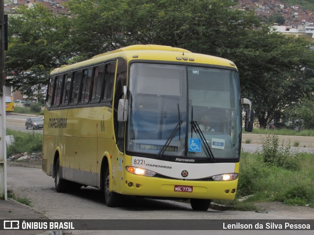 Viação Itapemirim 8221 na cidade de Caruaru, Pernambuco, Brasil, por Lenilson da Silva Pessoa. ID da foto: 10988899.