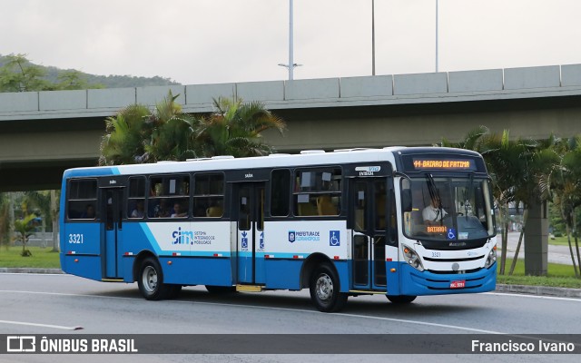 Emflotur - Empresa Florianópolis de Transportes Coletivos 3321 na cidade de Florianópolis, Santa Catarina, Brasil, por Francisco Ivano. ID da foto: 10989129.