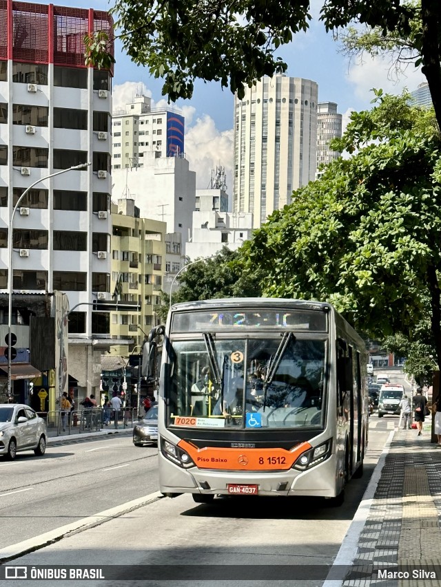 TRANSPPASS - Transporte de Passageiros 8 1512 na cidade de São Paulo, São Paulo, Brasil, por Marco Silva. ID da foto: 10987003.