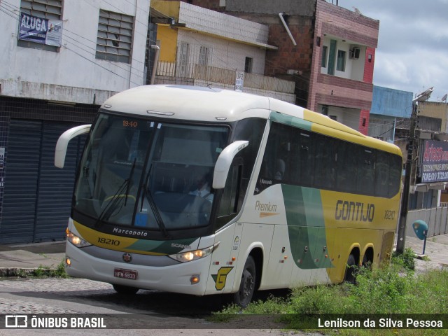 Empresa Gontijo de Transportes 18210 na cidade de Caruaru, Pernambuco, Brasil, por Lenilson da Silva Pessoa. ID da foto: 10988712.