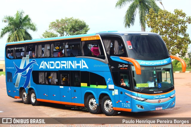 Empresa de Transportes Andorinha 7326 na cidade de Rondonópolis, Mato Grosso, Brasil, por Paulo Henrique Pereira Borges. ID da foto: 10988663.