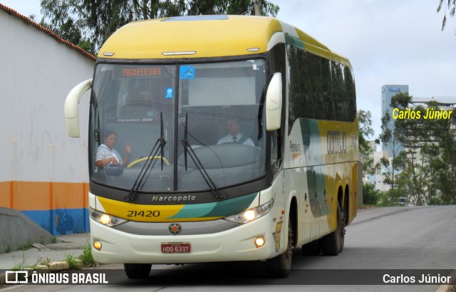 Empresa Gontijo de Transportes 21420 na cidade de Cuiabá, Mato Grosso, Brasil, por Carlos Júnior. ID da foto: 10989365.