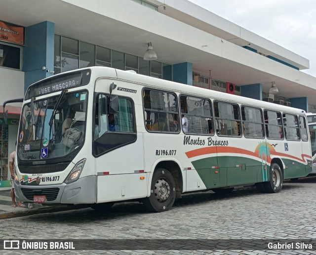 Viação Montes Brancos RJ 196.077 na cidade de Araruama, Rio de Janeiro, Brasil, por Gabriel Silva. Número da foto: #10991353.