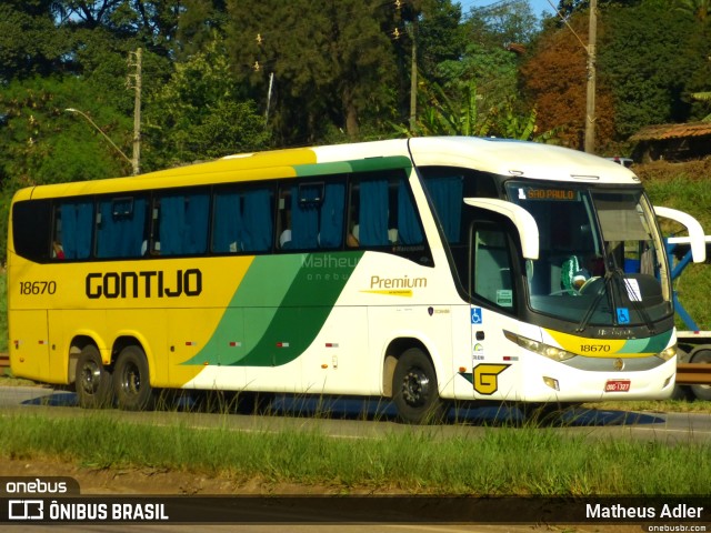 Empresa Gontijo de Transportes 18670 na cidade de Betim, Minas Gerais, Brasil, por Matheus Adler. ID da foto: 10991572.