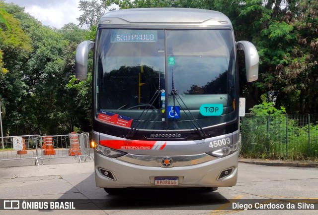 Empresa de Ônibus Pássaro Marron 45.003 na cidade de São Paulo, São Paulo, Brasil, por Diego Cardoso da Silva. ID da foto: 10992175.