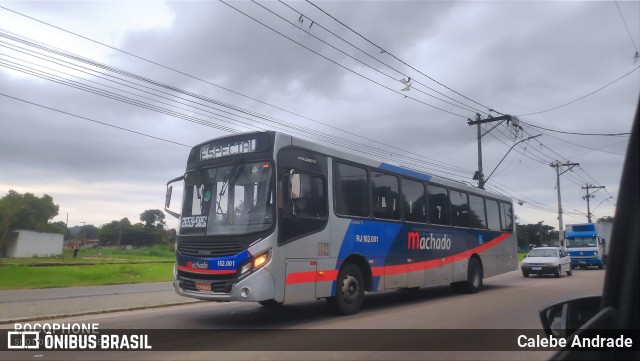 Transportes Machado RJ 162.001 na cidade de Duque de Caxias, Rio de Janeiro, Brasil, por Calebe Andrade. Número da foto: #10990775.