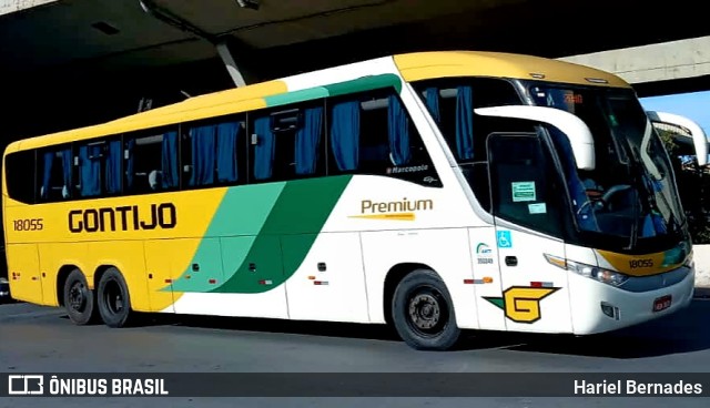 Empresa Gontijo de Transportes 18055 na cidade de Belo Horizonte, Minas Gerais, Brasil, por Hariel Bernades. Número da foto: #10991533.