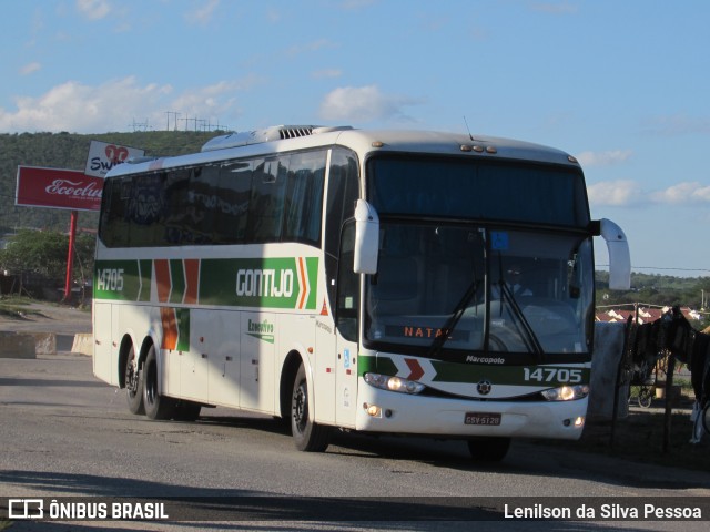 Empresa Gontijo de Transportes 14705 na cidade de Taquaritinga do Norte, Pernambuco, Brasil, por Lenilson da Silva Pessoa. ID da foto: 10994327.