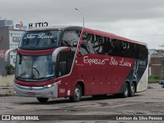 Expresso São Luiz 7800 na cidade de Caruaru, Pernambuco, Brasil, por Lenilson da Silva Pessoa. Número da foto: #10994137.