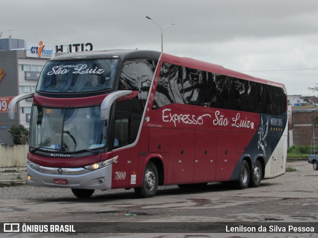 Expresso São Luiz 7800 na cidade de Caruaru, Pernambuco, Brasil, por Lenilson da Silva Pessoa. ID da foto: 10994137.