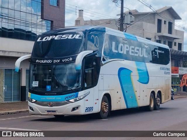LopeSul Transportes - Lopes e Oliveira Transportes e Turismo - Lopes Sul 2089 na cidade de Cascavel, Paraná, Brasil, por Carlos Campos. Número da foto: #10995292.
