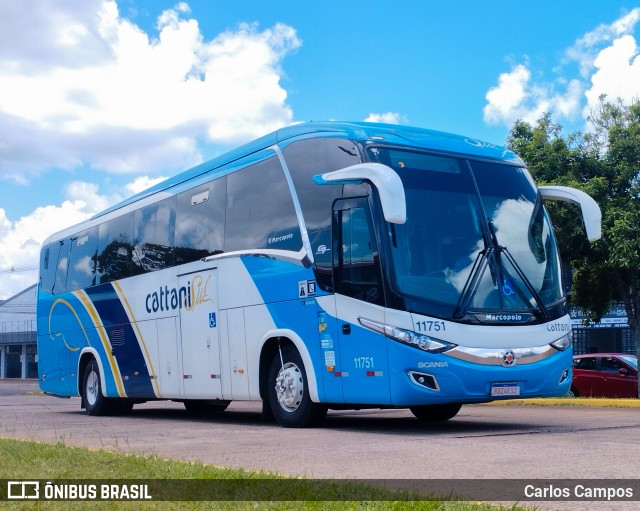 Cattani Sul Transportes e Turismo 11751 na cidade de Cascavel, Paraná, Brasil, por Carlos Campos. ID da foto: 10995136.