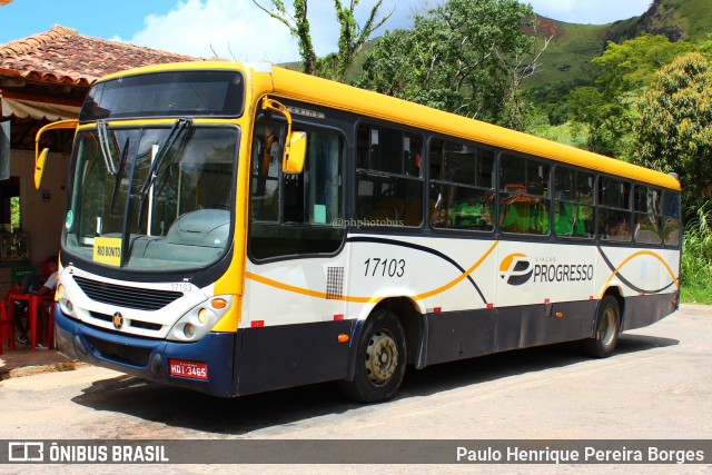 Viação Progresso 17103 na cidade de São José do Vale do Rio Preto, Rio de Janeiro, Brasil, por Paulo Henrique Pereira Borges. Número da foto: #10994504.