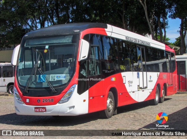 Itajaí Transportes Coletivos 2058 na cidade de Campinas, São Paulo, Brasil, por Henrique Alves de Paula Silva. Número da foto: #10993776.