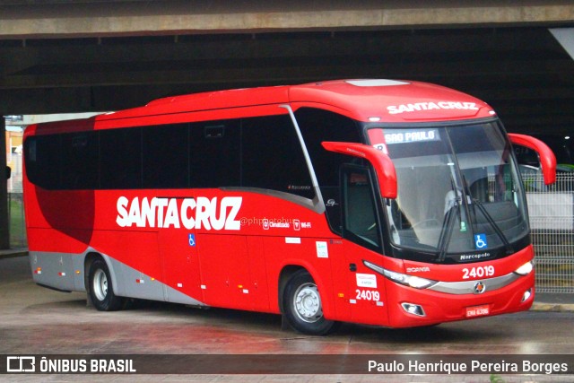 Viação Santa Cruz 24019 na cidade de Campinas, São Paulo, Brasil, por Paulo Henrique Pereira Borges. ID da foto: 10994594.