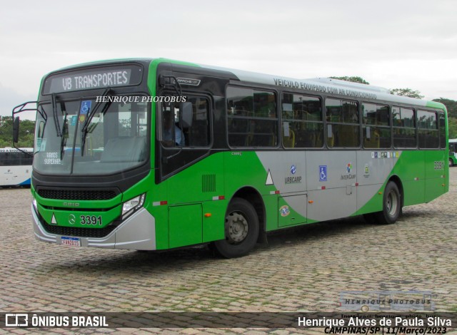 VB Transportes e Turismo 3391 na cidade de Campinas, São Paulo, Brasil, por Henrique Alves de Paula Silva. ID da foto: 10993811.