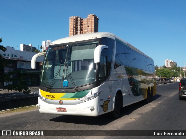 Empresa Gontijo de Transportes 18020 na cidade de Maceió, Alagoas, Brasil, por Luiz Fernando. ID da foto: 10919381.