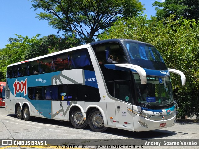 Auto Viação 1001 RJ 108.713 na cidade de São Paulo, São Paulo, Brasil, por Andrey  Soares Vassão. ID da foto: 10919237.