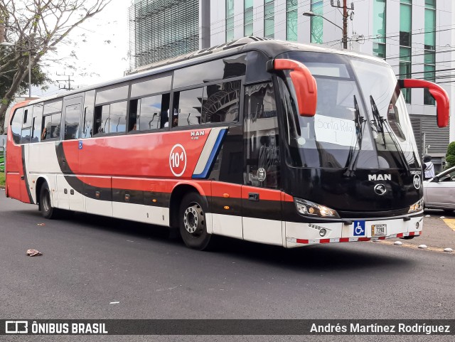 TUASA - Transportes Unidos Alajuelenses 101 na cidade de Mata Redonda, San José, San José, Costa Rica, por Andrés Martínez Rodríguez. ID da foto: 10919910.