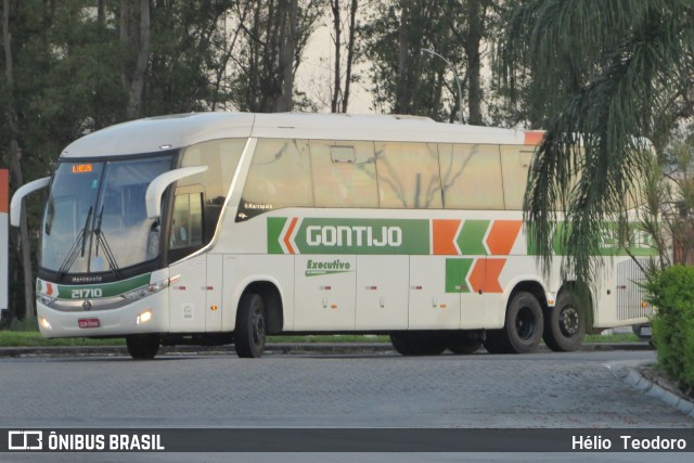 Empresa Gontijo de Transportes 21710 na cidade de Resende, Rio de Janeiro, Brasil, por Hélio  Teodoro. ID da foto: 10996724.