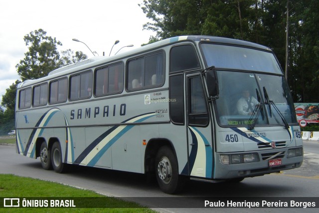 Viação Sampaio 450 na cidade de Resende, Rio de Janeiro, Brasil, por Paulo Henrique Pereira Borges. ID da foto: 10997033.