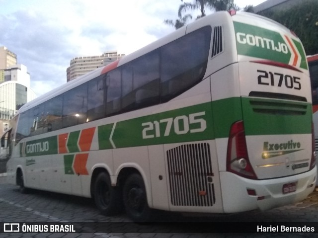 Empresa Gontijo de Transportes 21705 na cidade de Belo Horizonte, Minas Gerais, Brasil, por Hariel Bernades. ID da foto: 10995448.