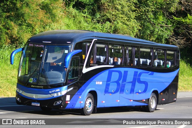 BHS Turismo de Rio RJ 671.009 na cidade de Piraí, Rio de Janeiro, Brasil, por Paulo Henrique Pereira Borges. ID da foto: 10997067.